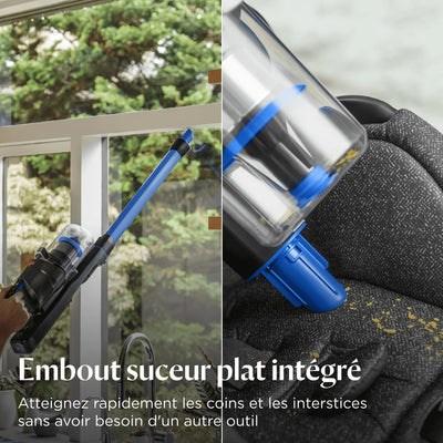 Suceur plat intégré du Bissell PowerClean FurFinder pour les coins et la voiture
