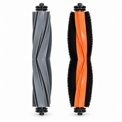 Brosses principales d'origine Dreame L10 Prime : brosse en caoutchouc gris et brosse à poils avec lamelles orange – Algérie
