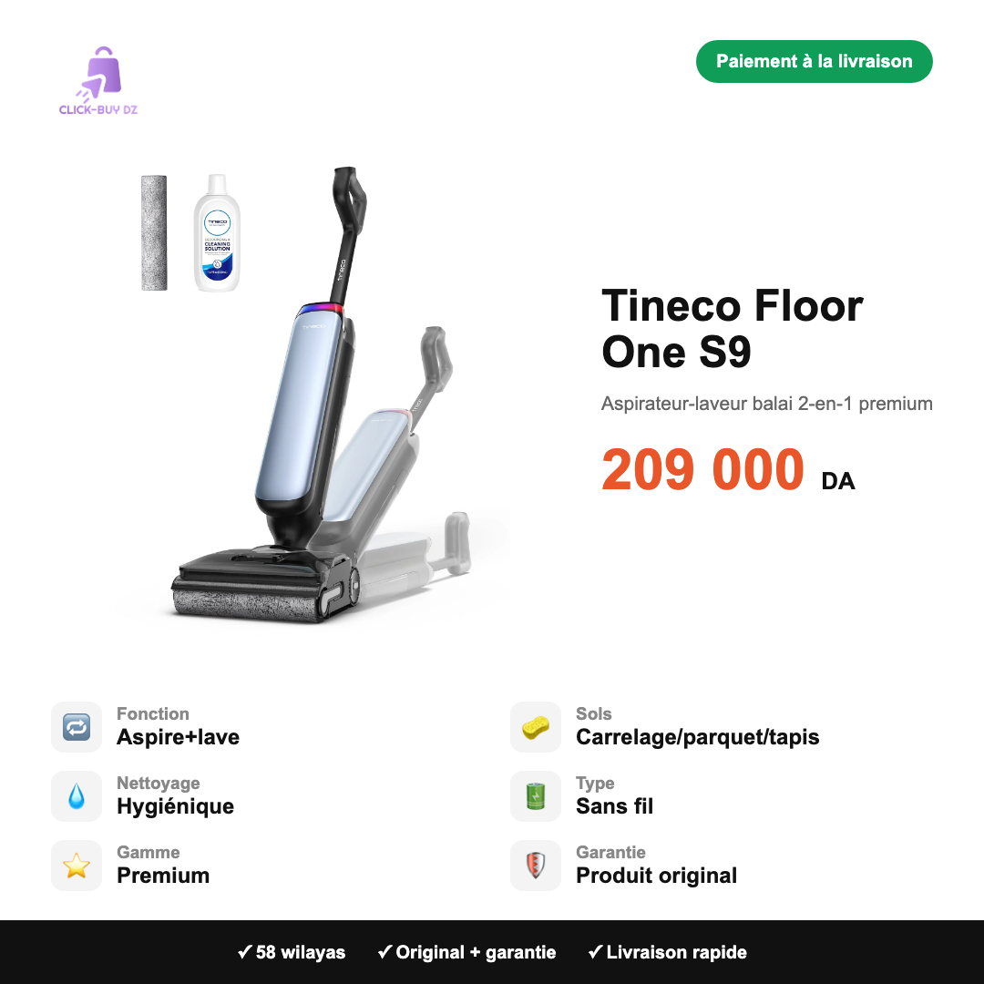 Tineco Floor One S9 — spécifications