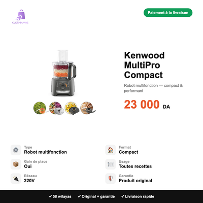 Kenwood MultiPro Compact — spécifications