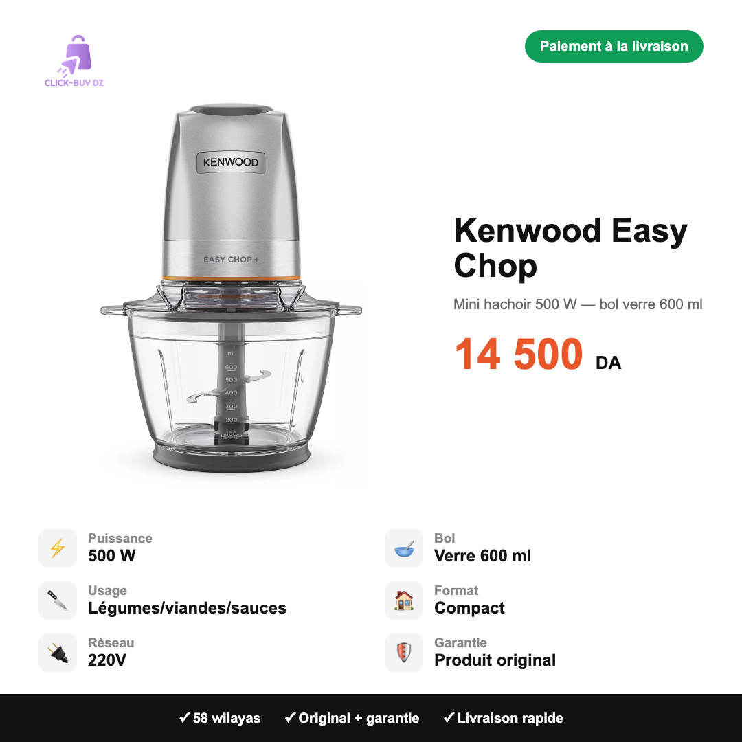 Kenwood Easy Chop — spécifications