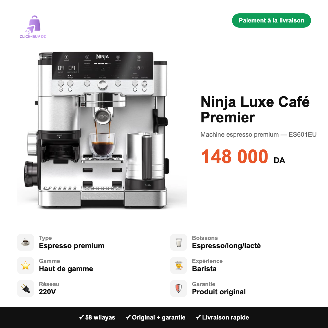 Ninja Luxe Café Premier — spécifications