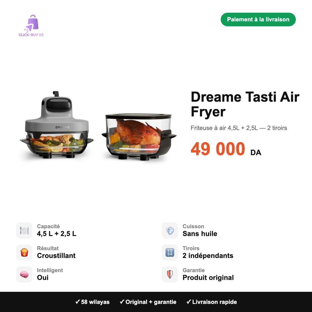 Dreame Tasti Air Fryer — spécifications