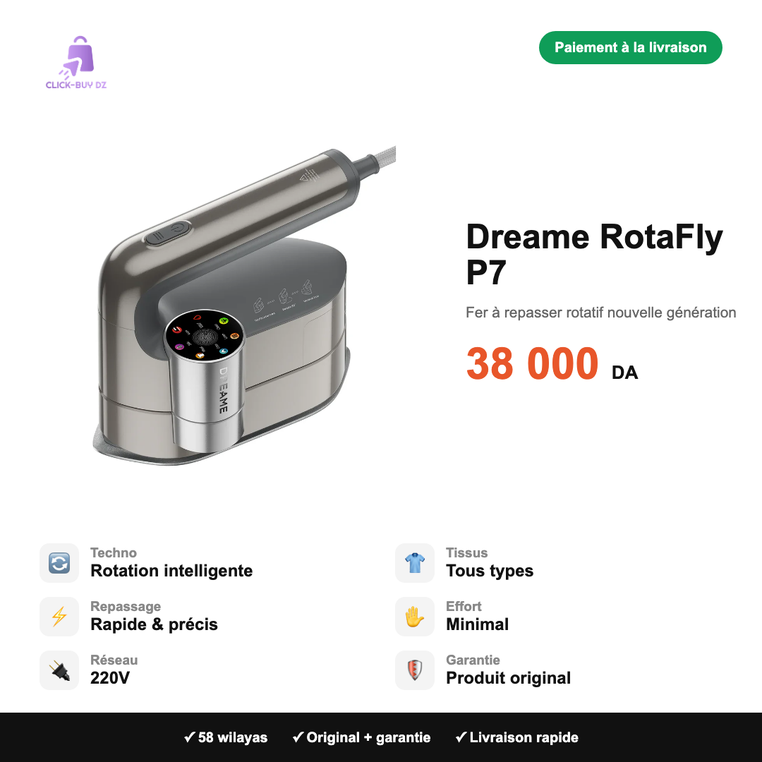Dreame RotaFly P7 — spécifications
