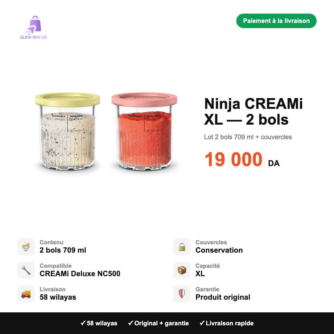 Ninja CREAMi XL — spécifications