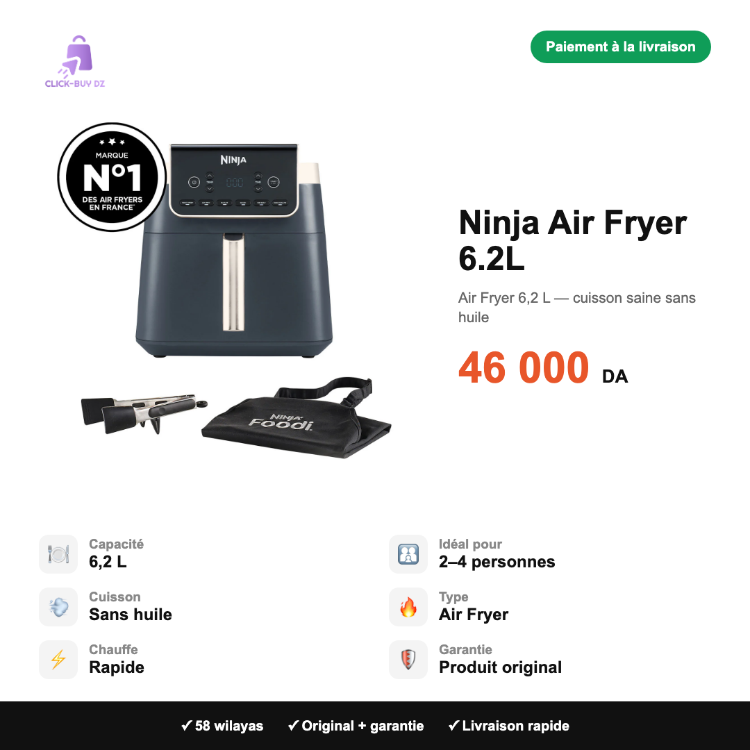 Ninja Air Fryer 6.2L — spécifications