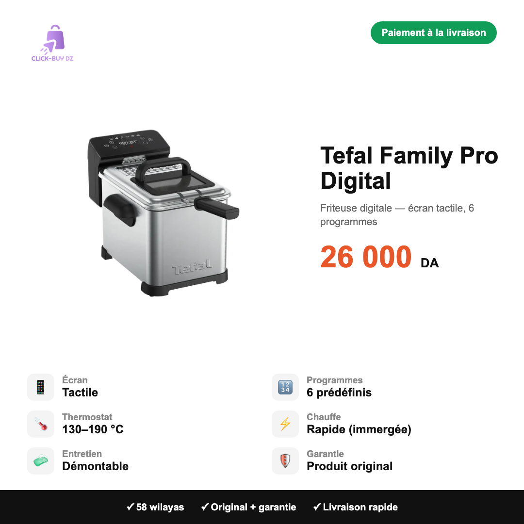 Tefal Family Pro Digital — spécifications
