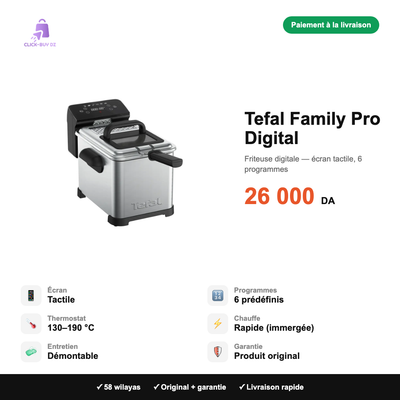 Tefal Family Pro Digital — spécifications