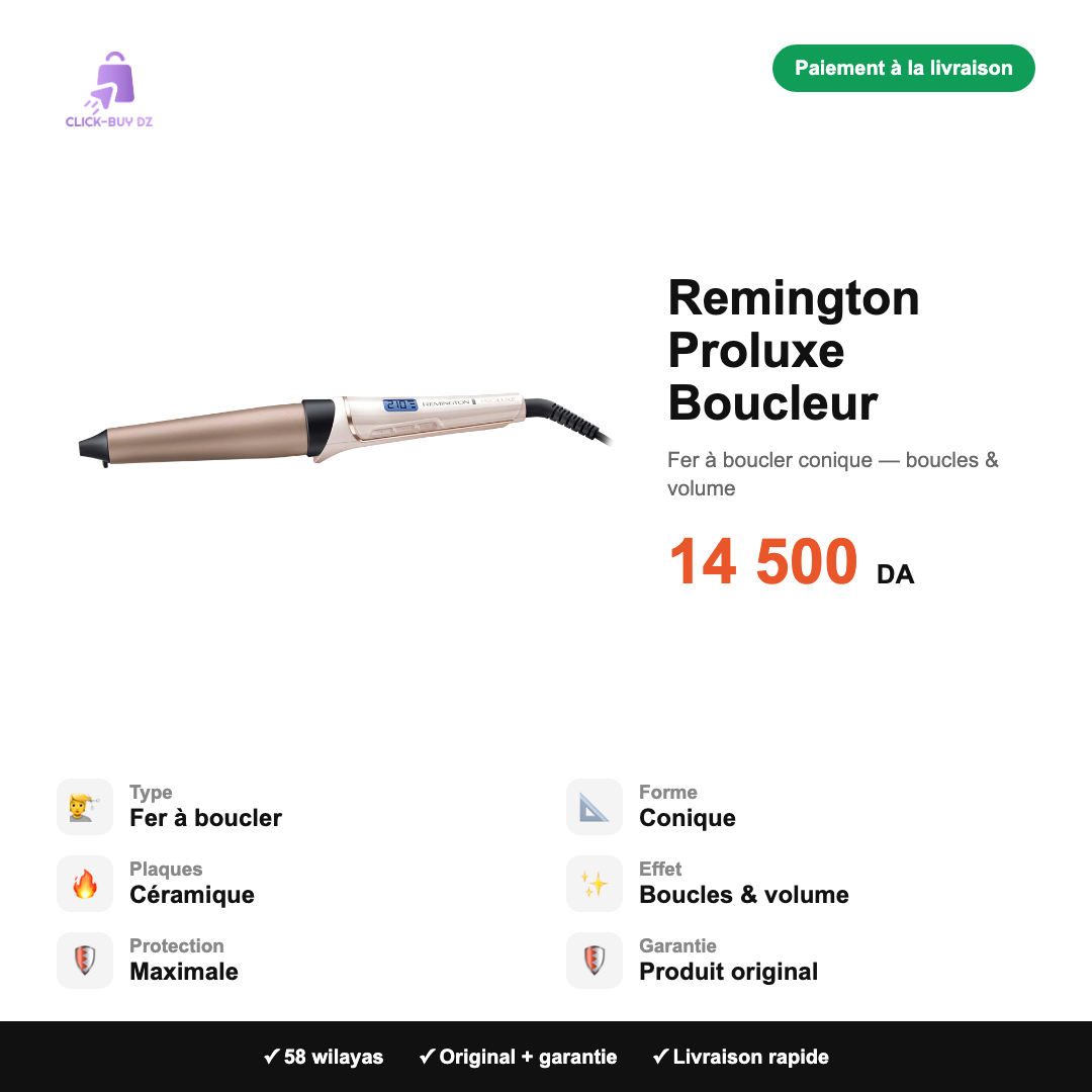Remington Proluxe Boucleur — spécifications