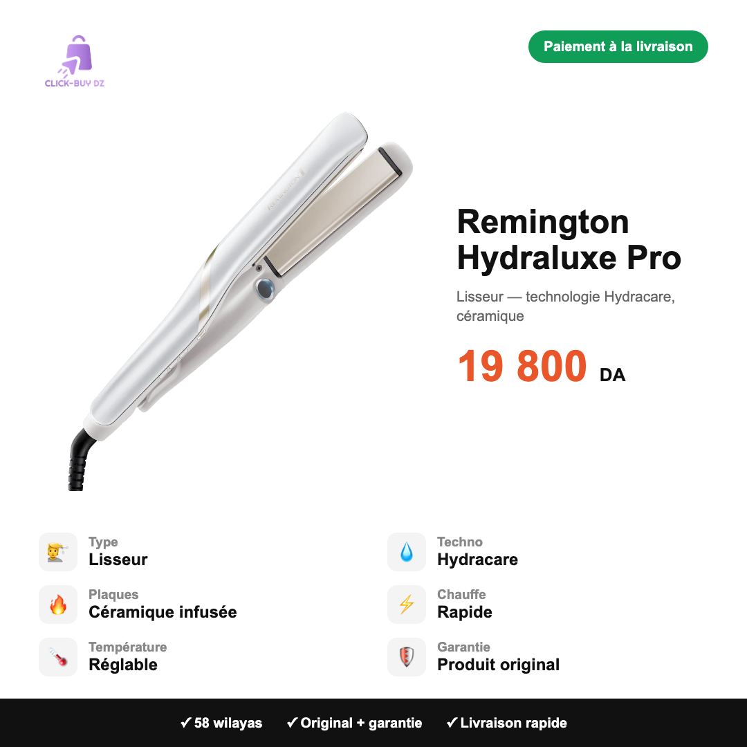 Remington Hydraluxe Pro — spécifications