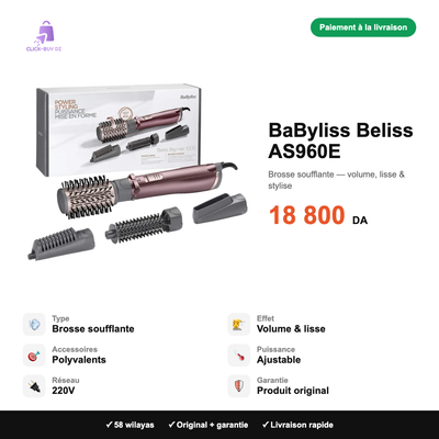BaByliss Beliss AS960E — spécifications