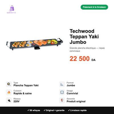 Techwood Teppan Yaki Jumbo — spécifications
