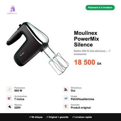 Moulinex PowerMix Silence — spécifications