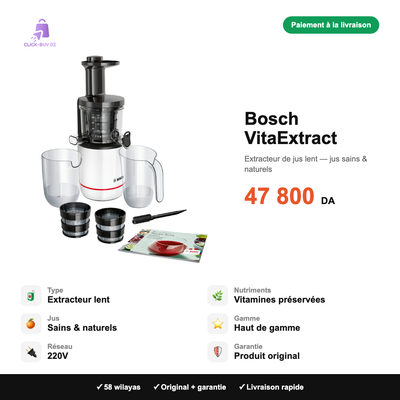 Bosch VitaExtract — spécifications