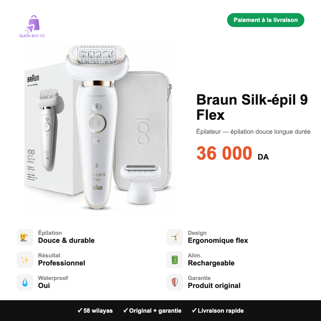 Braun Silk-épil 9 Flex — spécifications
