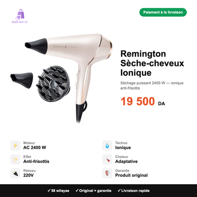 Remington Sèche-cheveux Ionique — spécifications