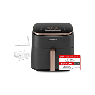 Cosori TurboBlaze™ Chef Edition et ses accessoires bonus : support à brochettes et 5 brochettes