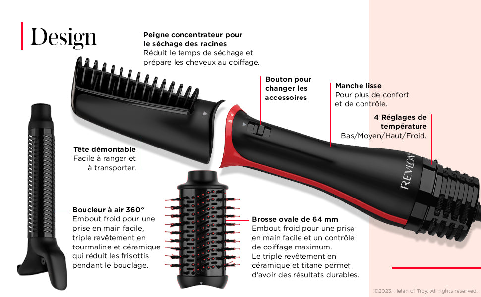 REVLON Brosse coiffante multi-usages One-Step de REVLON - 3-EN-1