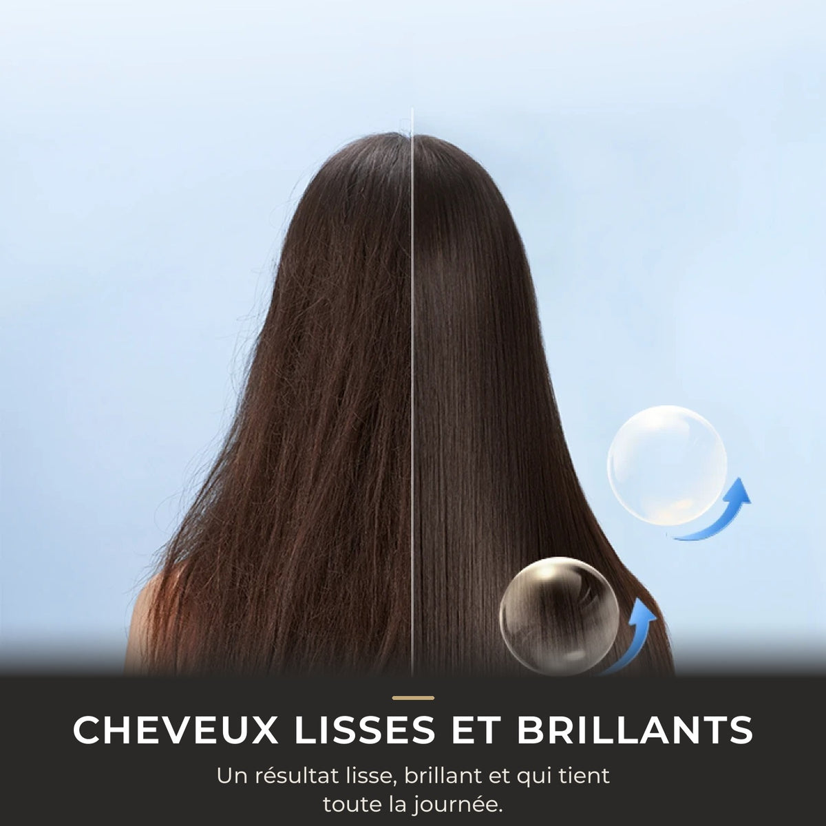 Cheveux lisses et brillants avec le lisseur vapeur Dreame