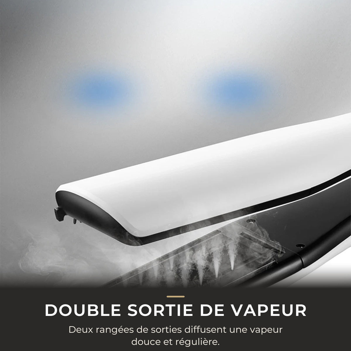 Double rangée de sorties vapeur du lisseur Dreame AuraSteam