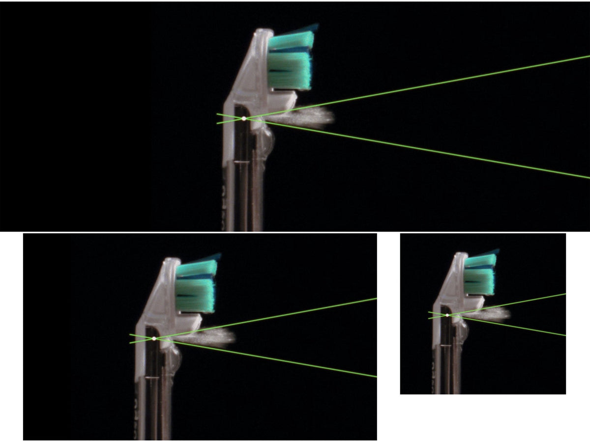 Caméra Gap Optical Targeting de la Dyson CameraJet détectant les espaces interdentaires