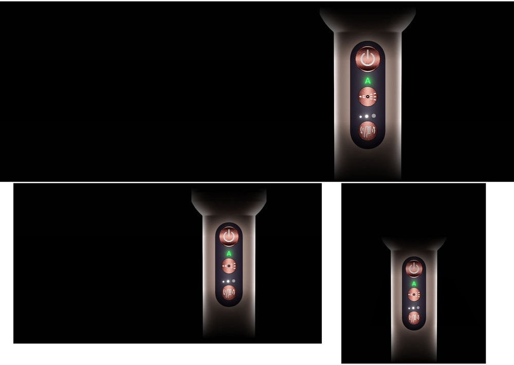 Manche de la Dyson CameraJet Rose céramique avec ses modes