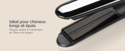 BaByliss  Lisseur vapeur Steam Shine avec plaques XL