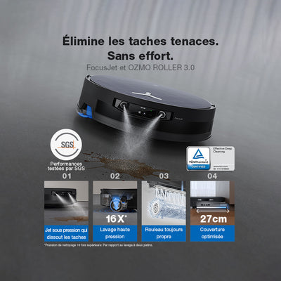 Ecovacs Deebot X12 OmniCyclone aspirateur robot laveur noir 22 000 Pa FocusJet station OMNI Algérie