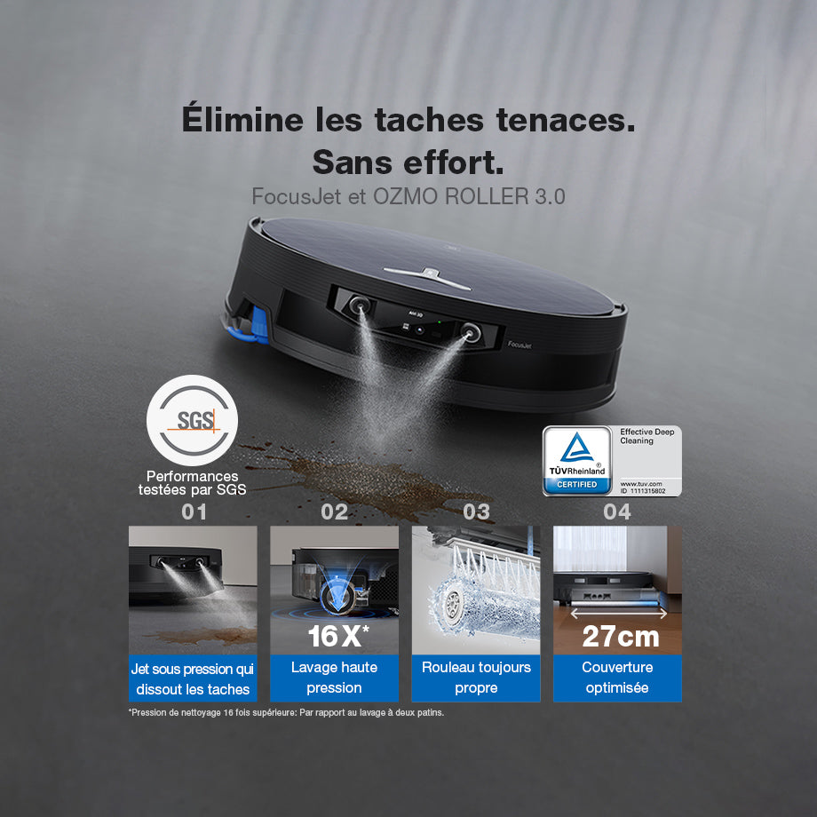 Ecovacs Deebot X12 OmniCyclone aspirateur robot laveur noir 22 000 Pa FocusJet station OMNI Algérie