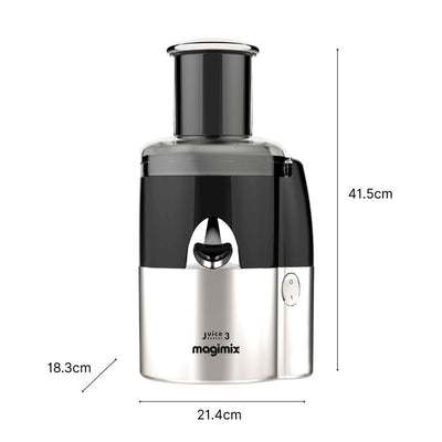 Dimensions du Magimix Juice Expert 3 : 41,5 x 21,4 x 18,3 cm