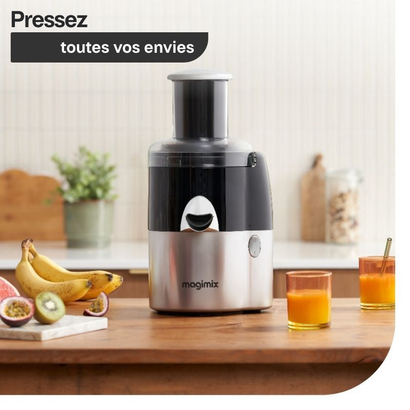 Magimix Juice Expert 3 dans la cuisine avec des jus frais