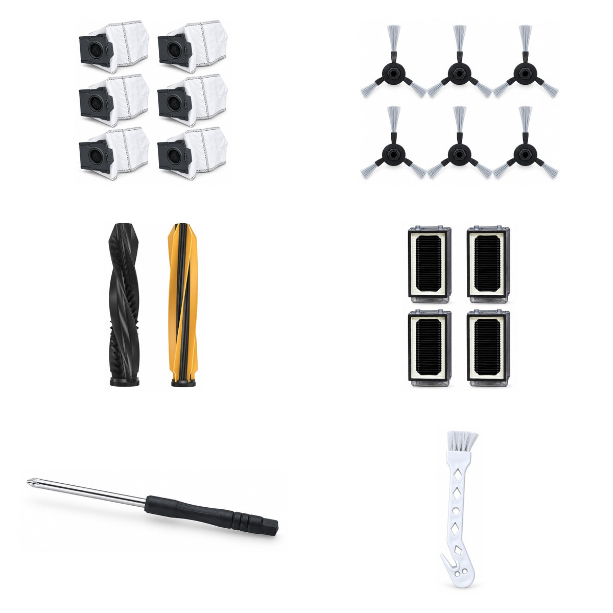 Kit d'accessoires d'origine Dreame X50 Ultra Complete 20 pièces : sacs, brossettes, brosses principales, filtres – Algérie