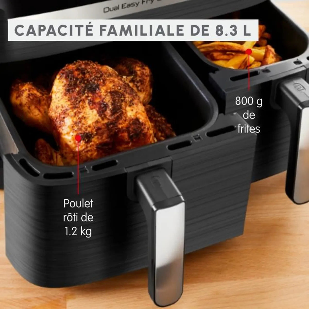 Moulinex Friteuse sans huile, Capacité 8,3 L easy fry and grill