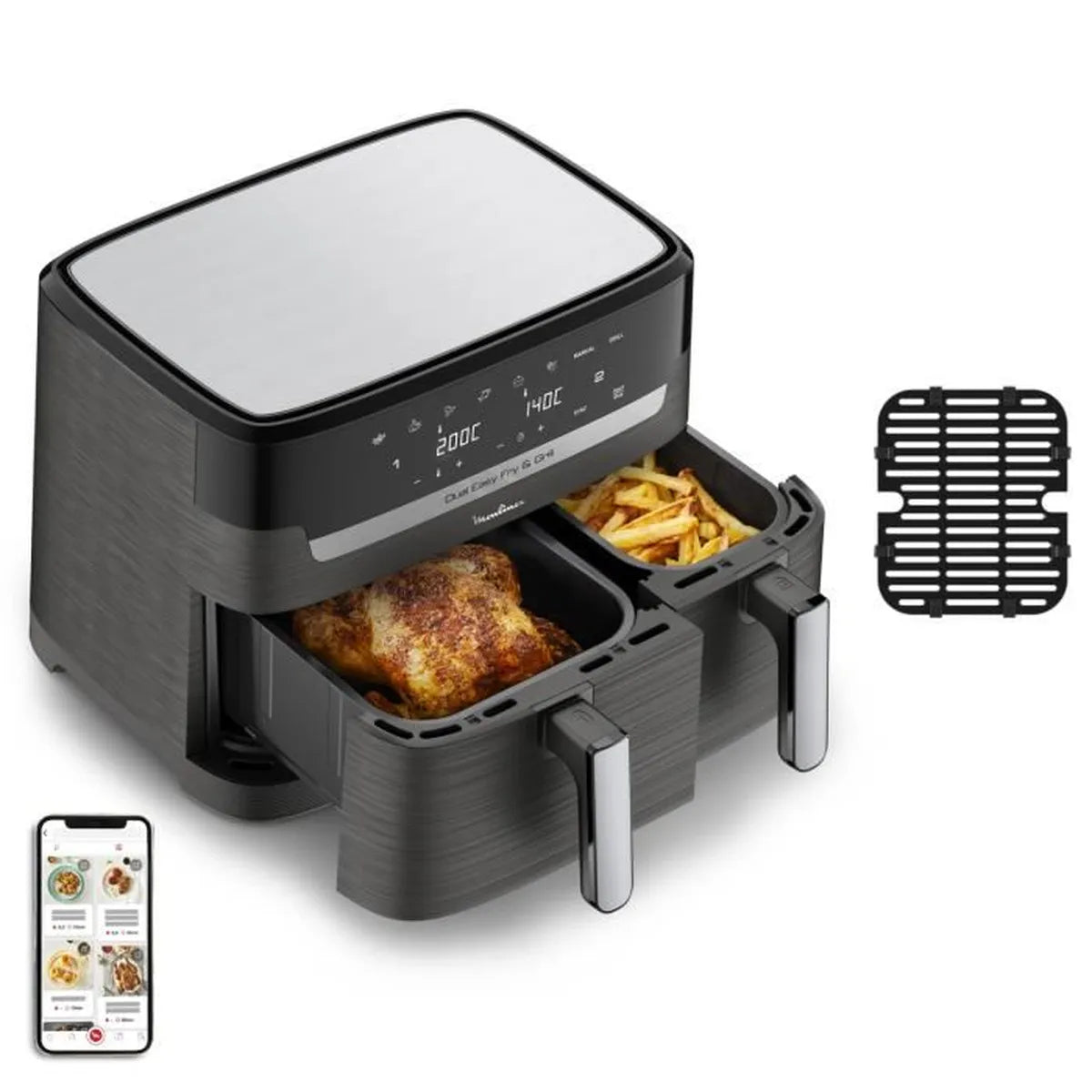 Moulinex Friteuse sans huile, Capacité 8,3 L easy fry and grill