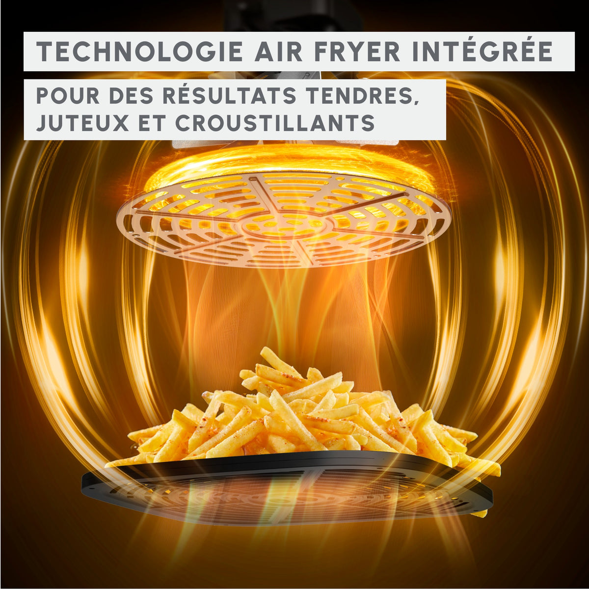 Technologie air fryer intégrée du Multicook & Fry : des frites tendres et croustillantes