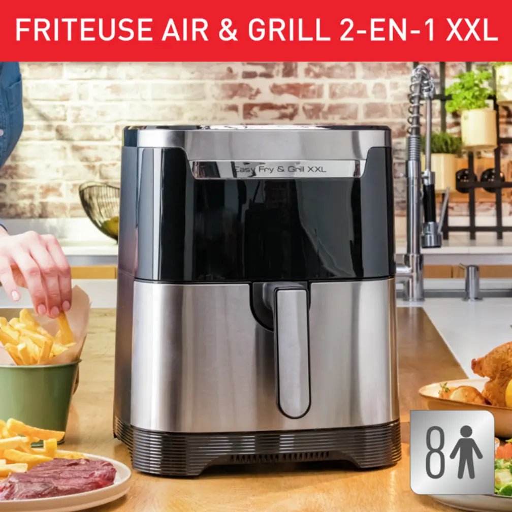 FRITEUSE A AIR EASY FRY & GRILL XXL 6,5 L, air fryer, grill, 8 prog., 2 zones cuisson