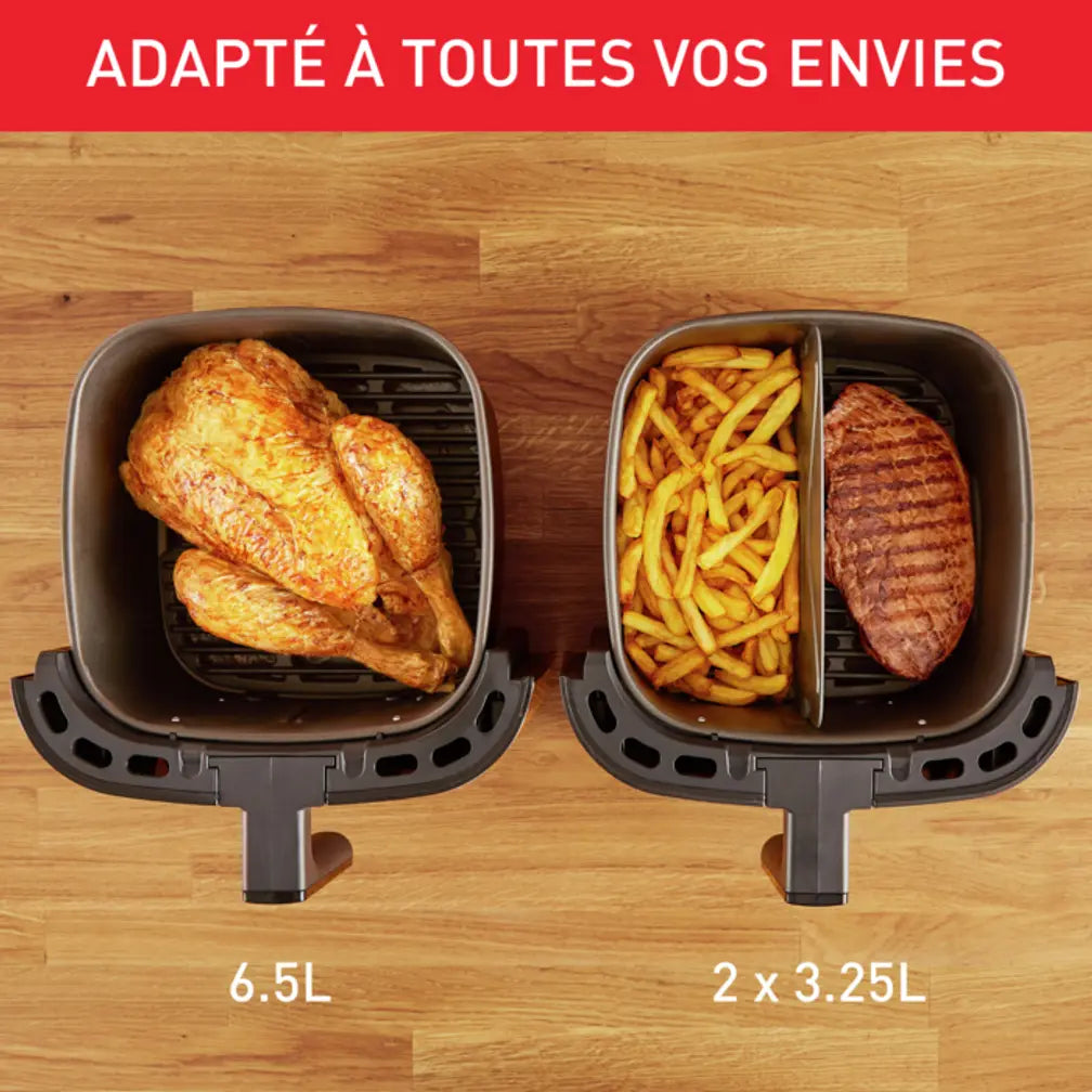 FRITEUSE A AIR EASY FRY & GRILL XXL 6,5 L, air fryer, grill, 8 prog., 2 zones cuisson