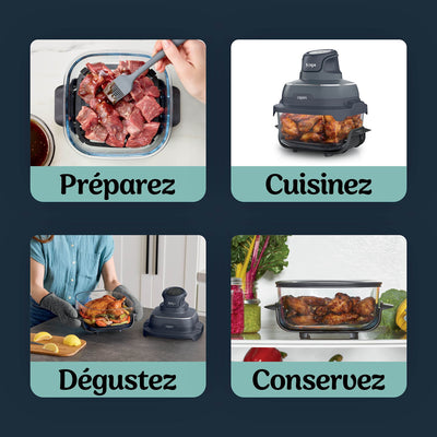 Ninja CRISPi : préparer, cuire, servir et conserver dans le même plat en verre