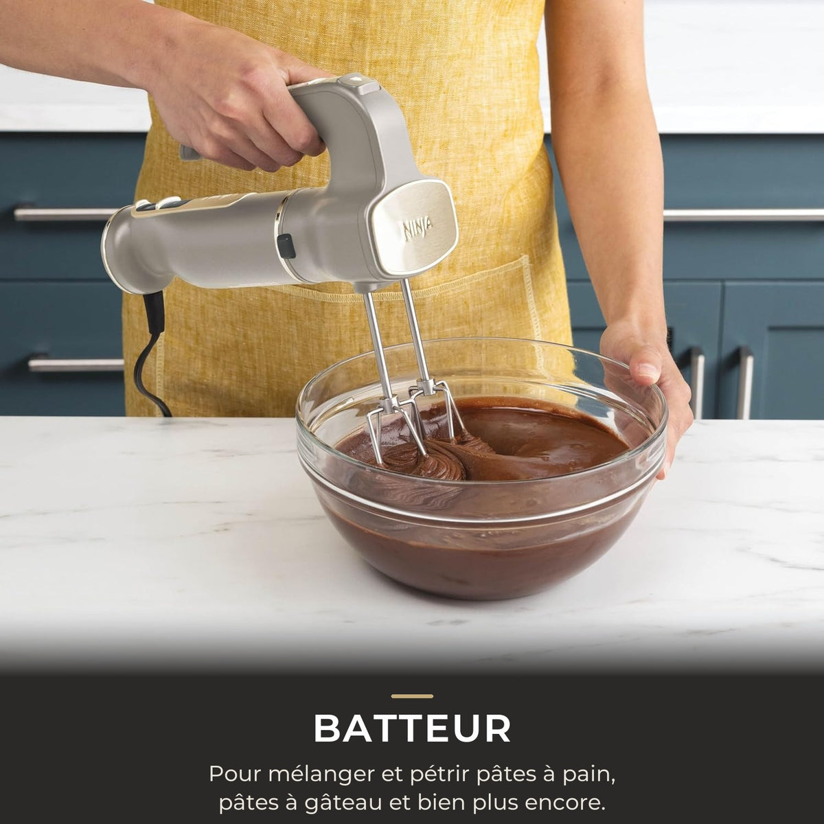 Batteur Ninja Foodi Stone Gold pour pâtes à gâteau et pâte à pain