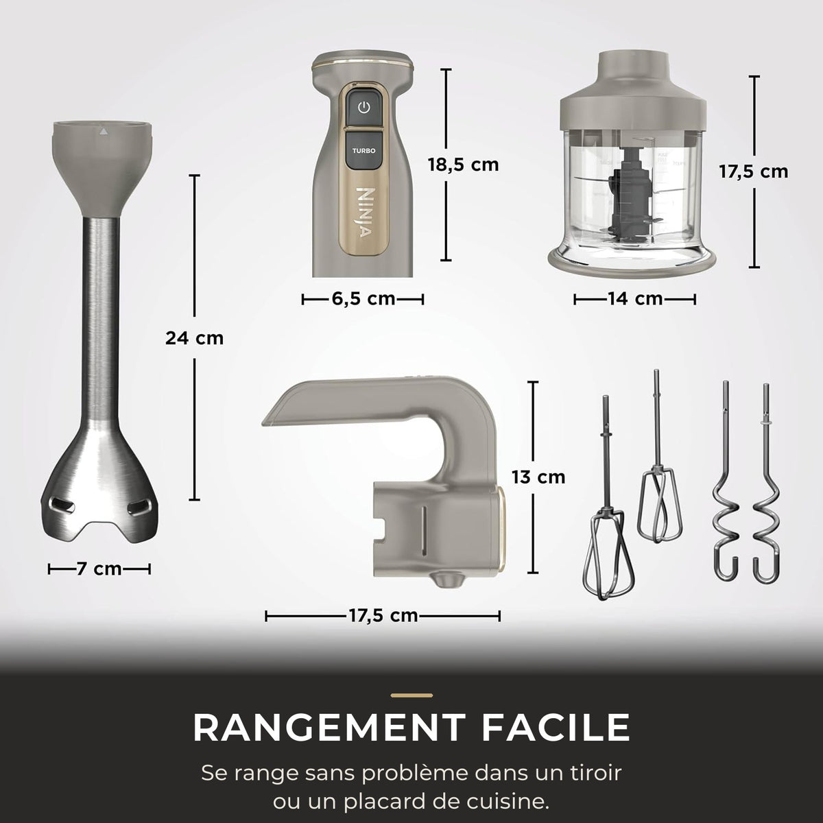 Dimensions et rangement compact du Ninja Foodi 3-en-1