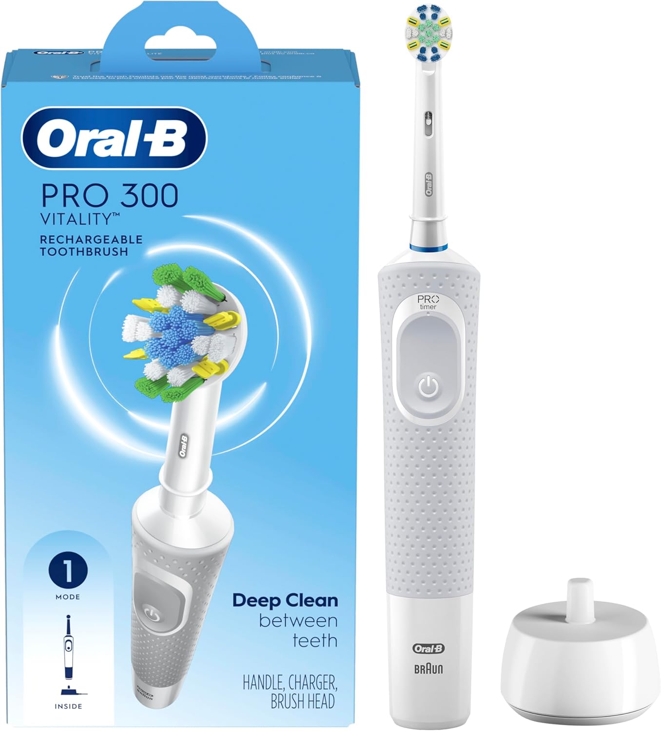Oral-B Pro 300 Vitalité FlossAction – brosse à dents électrique rechargeable – Algérie