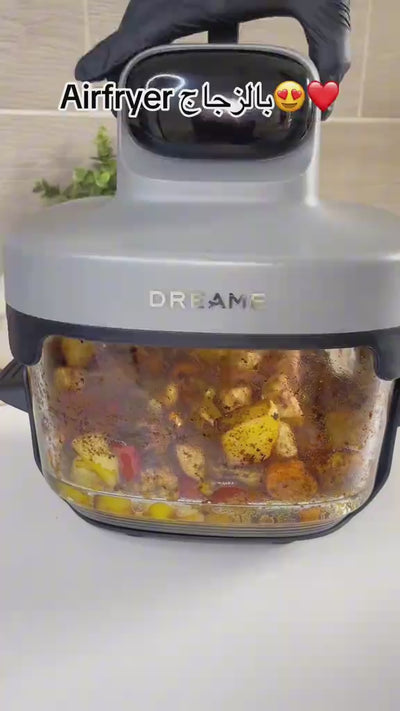 Friteuse à Air Dreame Tasti 4.5L + 2.5L - Sans Huile, Technologie Intelligente, 12 Programmes Automatiques