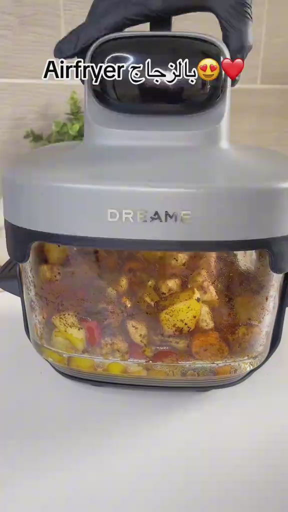 Friteuse à Air Dreame Tasti 4.5L + 2.5L - Sans Huile, Technologie Intelligente, 12 Programmes Automatiques