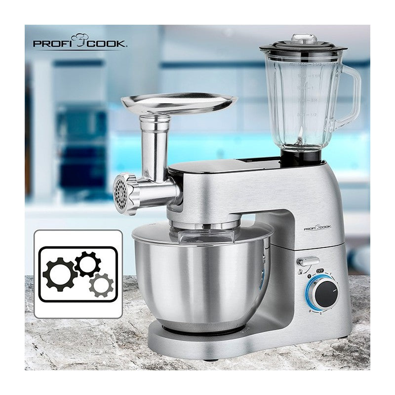 Proficook Robot pétrin Multifonctions 3en1 6,5L 1500W
