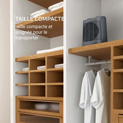 Taille compacte et poignée pour transporter le chauffage Rowenta