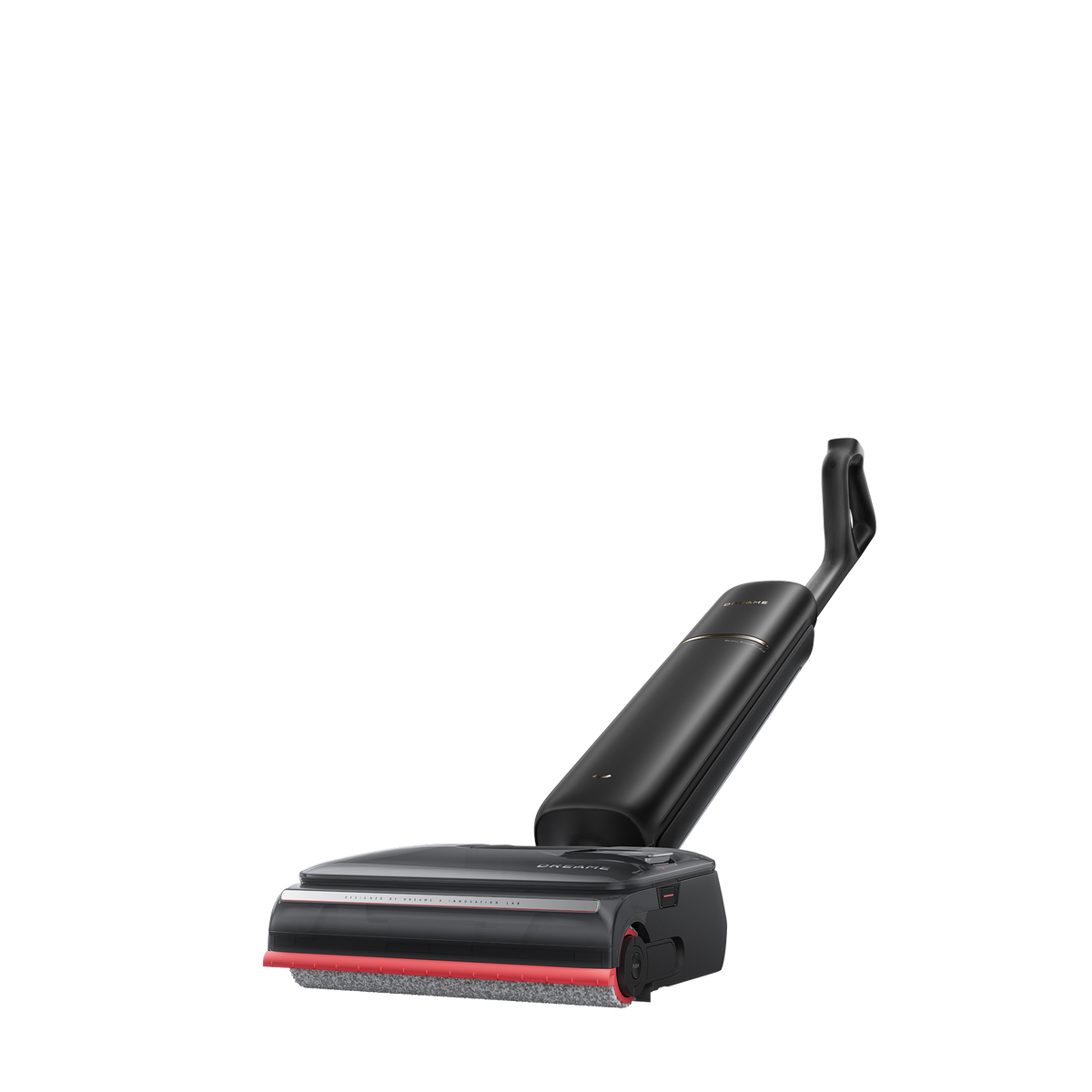 Dreame T16 Pro Heat R incliné — nettoie sous les meubles