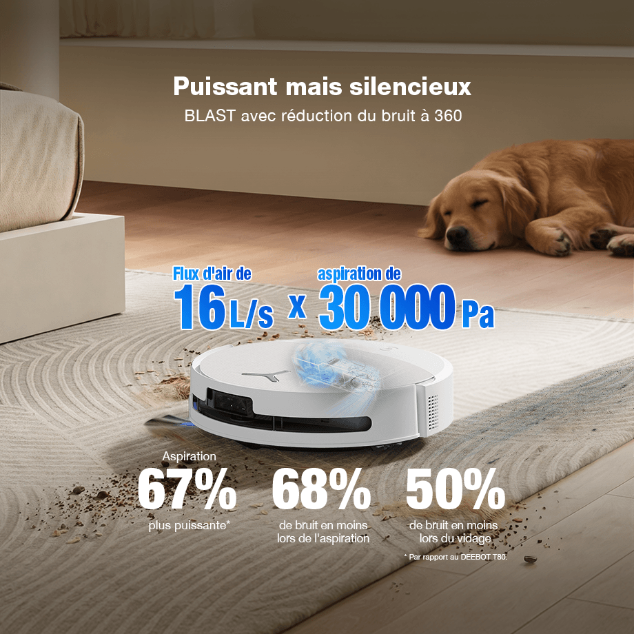 Ecovacs Deebot T90 Pro Omni aspirateur robot laveur blanc 30 000 Pa station Omni Algérie