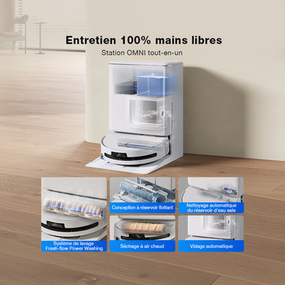 Ecovacs Deebot T90 Pro Omni aspirateur robot laveur blanc 30 000 Pa station Omni Algérie