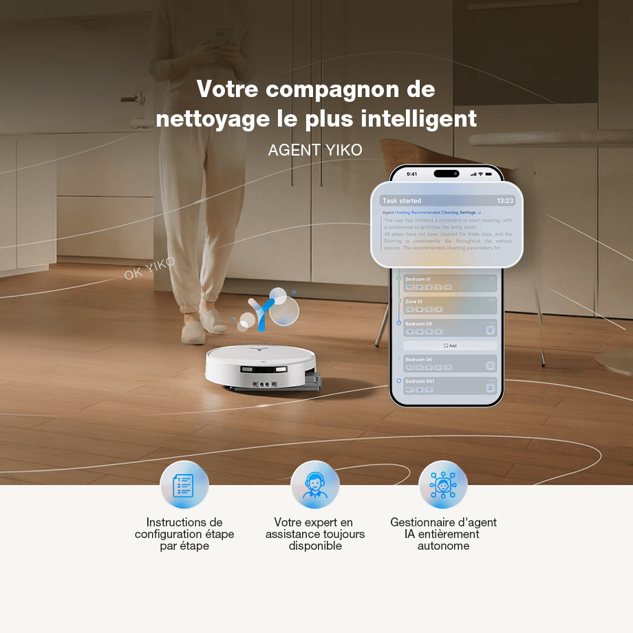 Ecovacs Deebot T90 Pro Omni aspirateur robot laveur blanc 30 000 Pa station Omni Algérie