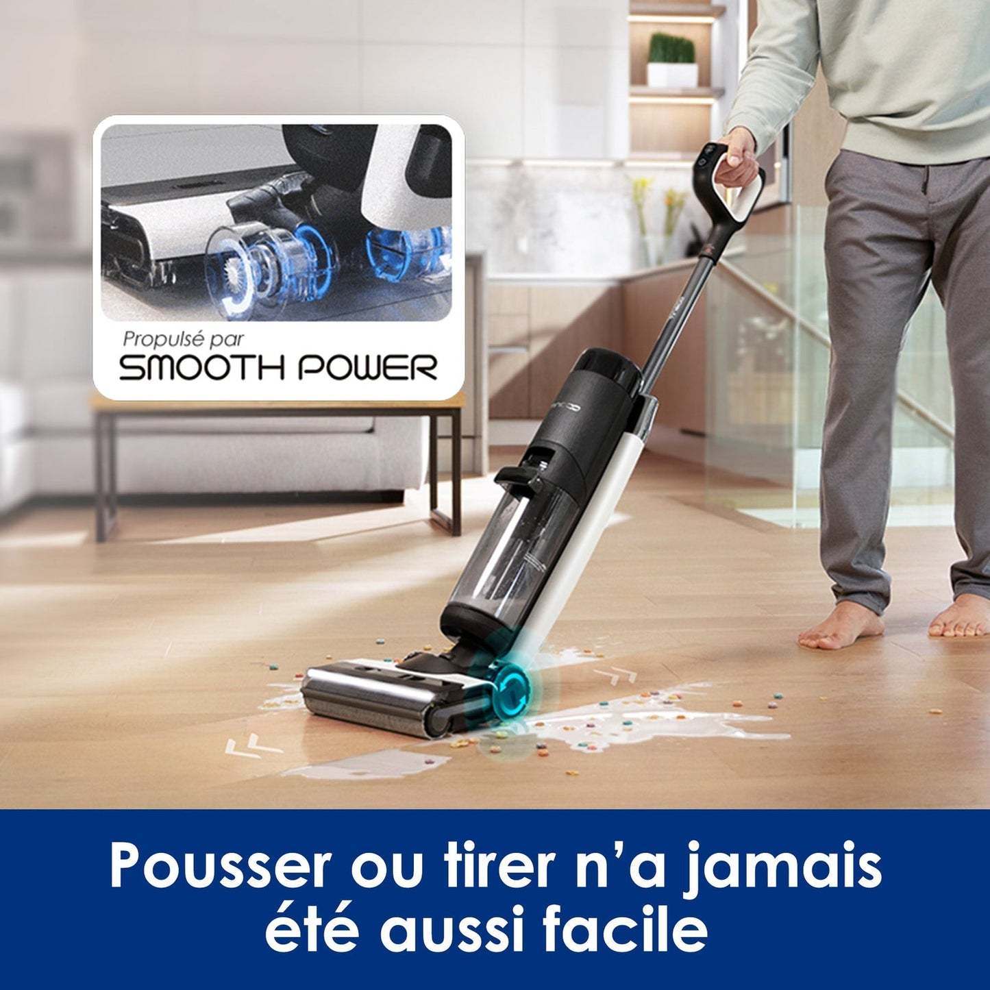 Tineco FLOOR ONE S7 FlashDry – Nettoyeur Intelligent Sans Fil pour un Nettoyage Parfait